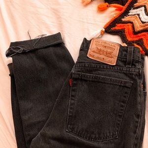 Vintage Black Levi 512 Jeans